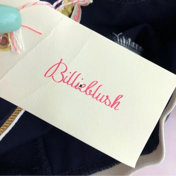 NWT Billieblush matching set heart ringer t-shirt and navy pants size 3 years - Picture 13 of 14